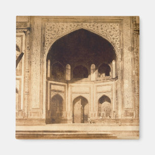 Aimant Dehors du Taj Mahal, probablement illustré par 'Ph