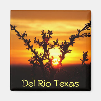 Aimant Del Rio Texas souvenirs coucher de soleil de bross