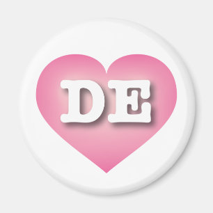 Aimant Delaware Pink Fade Heart - I love DE