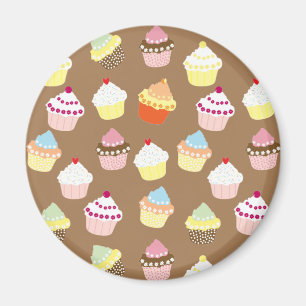 Aimant Délicieux gâteaux d'anniversaire décorés