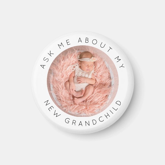 Aimant Demander-Moi À Propos De Mon Nouveau Enfant Photo  (Devant)