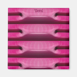 Aimant DEMI ~ BONS BONNES ~ Motif Abstrait ~ PINK ~