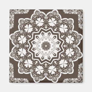 Aimant Dentelle blanche