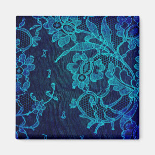 Aimant Dentelle bleu marine victorienne féminine parisien