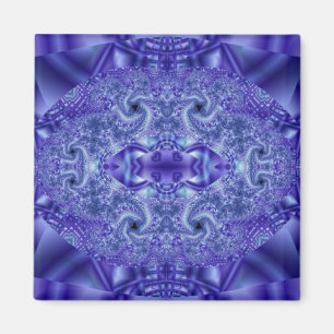 Aimant Dentelles Art fractal violet blanc