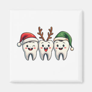 Aimant Dentiste Noël Dental Père Noël Floss Xmas Tree
