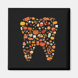 Aimant Dents de dents Happy Fall Y'all Dental Dentist Mer