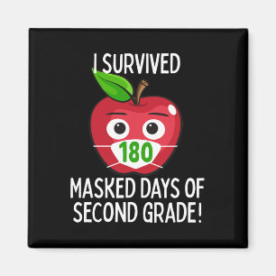 Aimant Dernier Jour De L'École 180 Jours Masqués De Deuxi