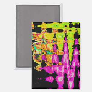 Aimant Dernière Achempong Neon Crimson : Art Abstrait de