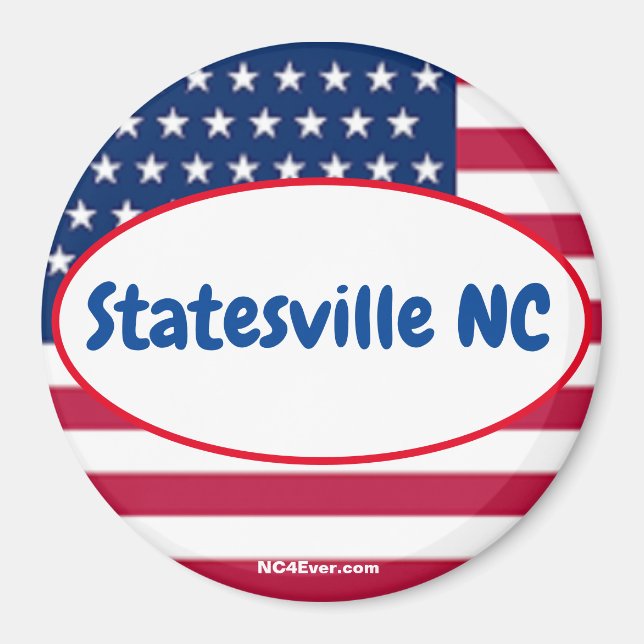Aimant des lieux patriotiques de Statesville NC (Devant)