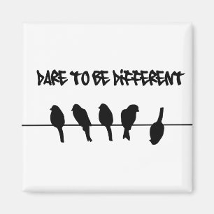 Aimant Des oiseaux sur un fil - osez être différent