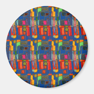 Aimant Design abstrait moderne aux couleurs vives