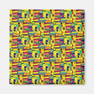 Aimant Design abstrait moderne aux couleurs vives 