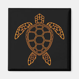 Aimant Design de la tortue marine Neon Lava