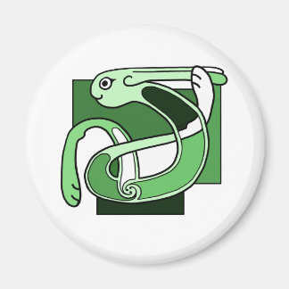 Aimant Design de nouage celtique - Lapin vert