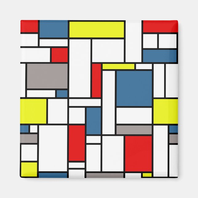 Aimant Design de style mondrien (Devant)