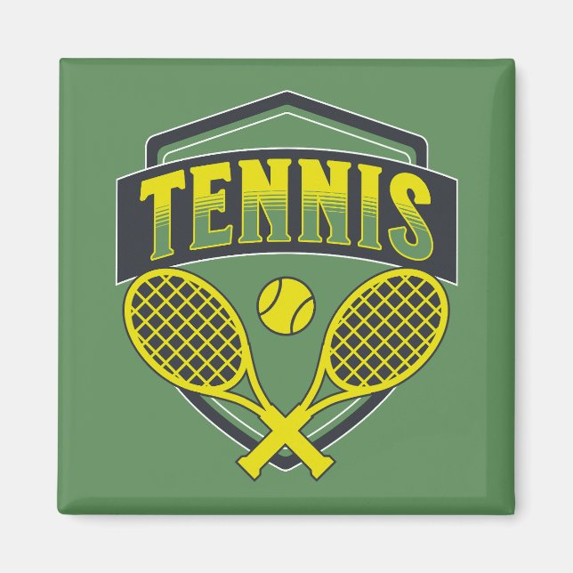 Aimant Design de tennis pour les amateurs de tennis (Devant)