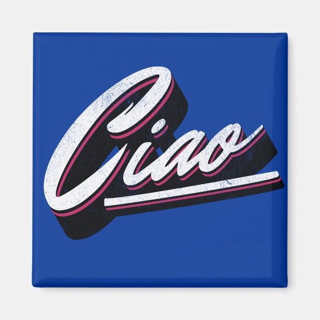 Aimant Design de texte Ciao (Devant)