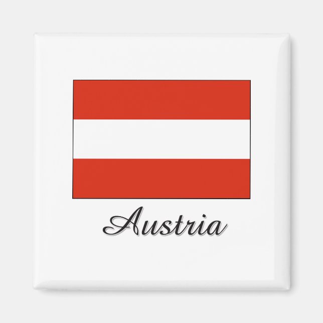 Aimant Design du drapeau autrichien (Devant)