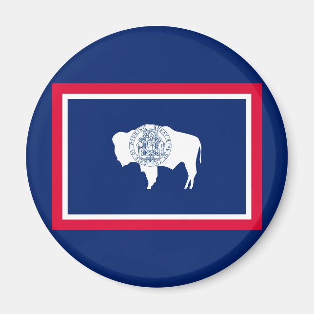 Aimant Design du drapeau d'état du Wyoming (Devant)