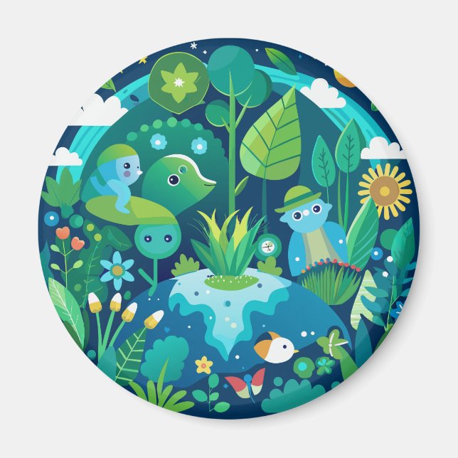 Aimant Design élégant en forme de Shamrock pour St. Patri (Devant)