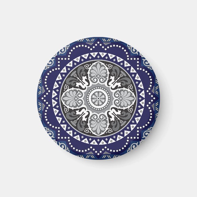 Aimant Design floral détaillé de l'Écharpe Paisley (Devant)