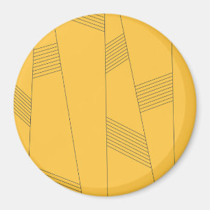 Aimant Design graphique abstrait simple, jaune et moderne