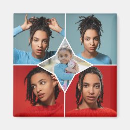 Aimant Design Your Own 5 Photo Collage