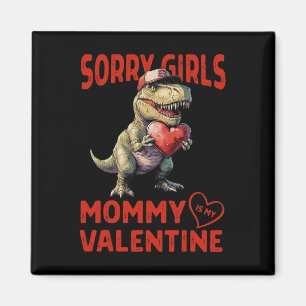 Aimant Désolé Filles Maman Est Mon Coeur Dinosaure Valent