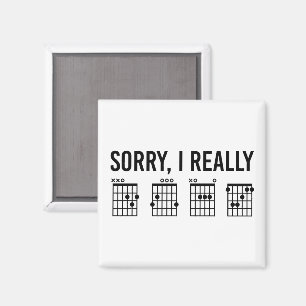 Aimant Désolé, Je Vraiment DGAF Guitar Chords Drôle Perso