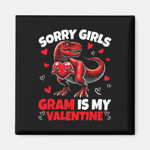 Aimant Désolé les filles Gram est mon dinosaure tenant la