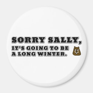 Aimant Désolé Sally, long hiver
