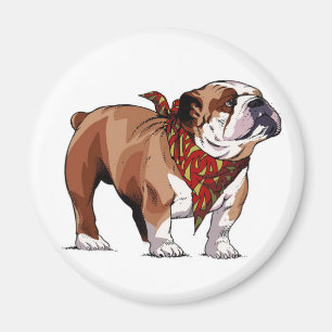 Aimant Dessin anglais Bulldog Chien Chien Chien Chien Chi