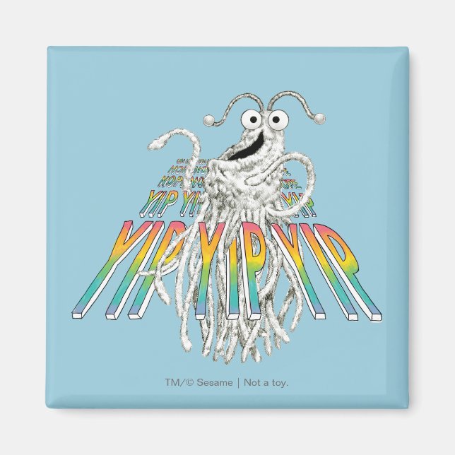 Aimant Dessin de dessin de Yip Yips B&W (Devant)