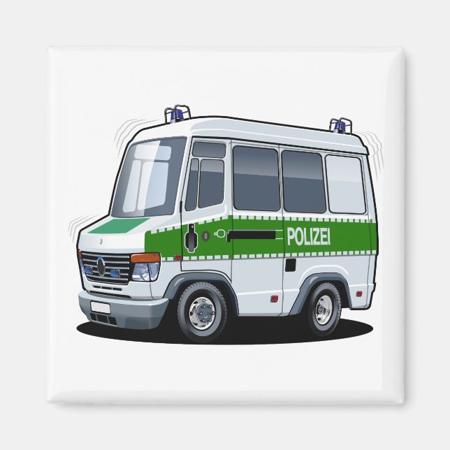 Aimant Dessin de police Van (Devant)