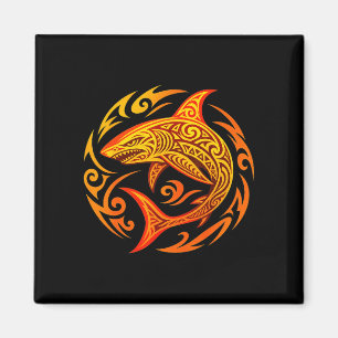 Aimant dessin de requin tribal