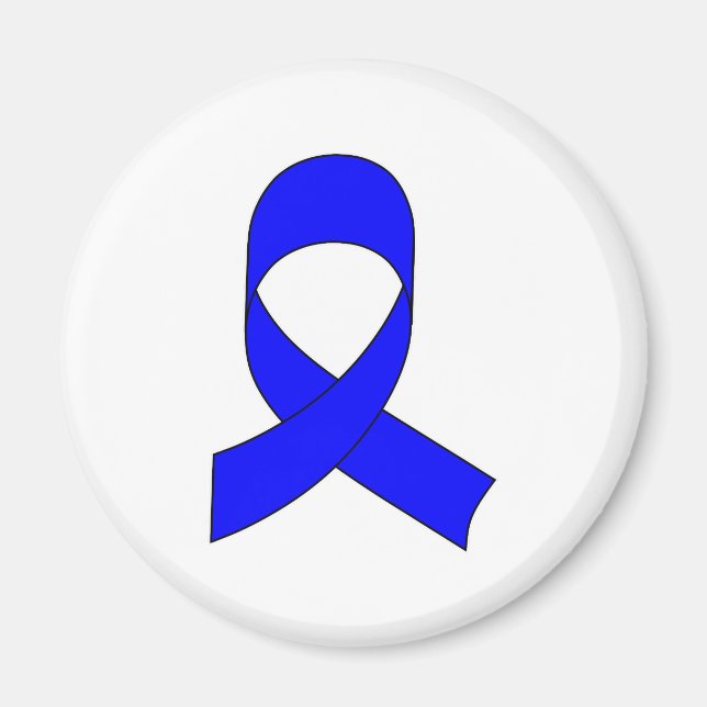 Aimant Dessin de ruban bleu (Devant)