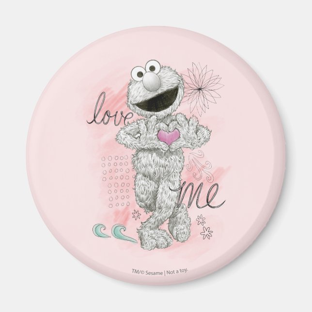 Aimant Dessin d'esquisse Elmo B&W (Devant)