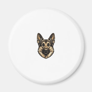 Aimant Dessin vectoriel de chien de berger de gravure vin