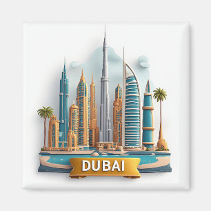 Aimant 🧲 Destination de vacances de luxe à Dubaï - Souve