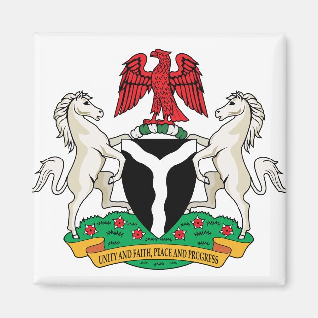 Aimant Détail des armoiries du Nigeria (Devant)