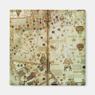 Aimant Détail d'une carte catalanne du monde