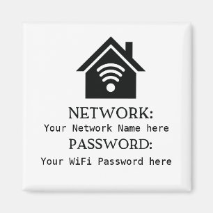 Aimant Détails WiFi simpliste Mot de passe réseau