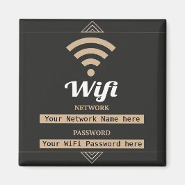 Aimant Détails WiFi simpliste Mot de passe réseau