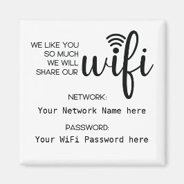 Aimant Détails WiFi simpliste Mot de passe réseau