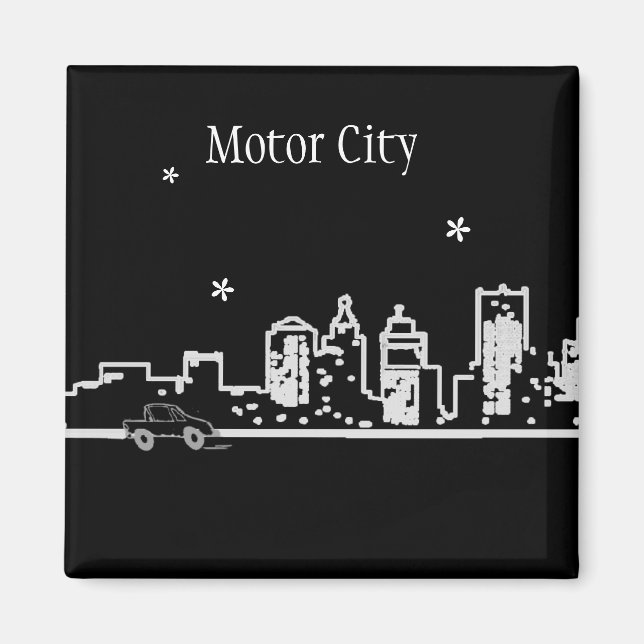 Aimant Detroit - Motor City - Michigan (Devant)