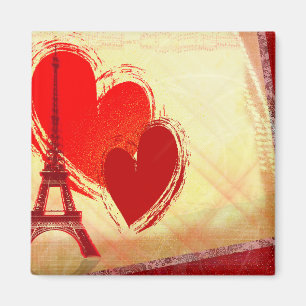 Aimant Deux coeurs à Paris