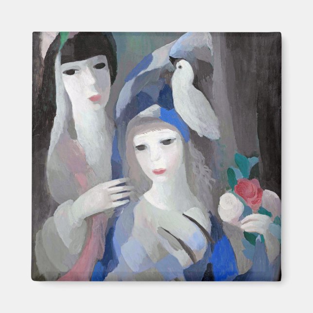 Aimant Deux dame et une colombe, Marie Laurencin (Devant)