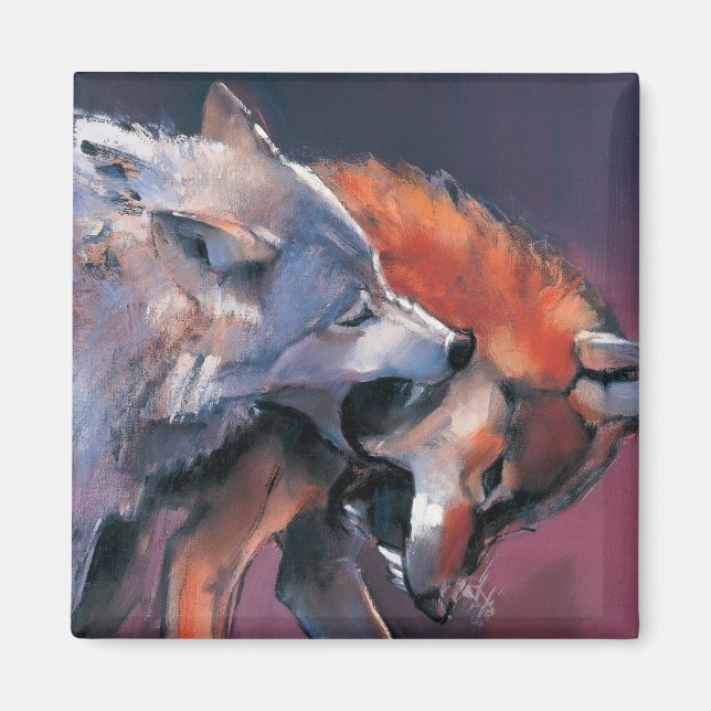 Aimant Deux loups (Devant)