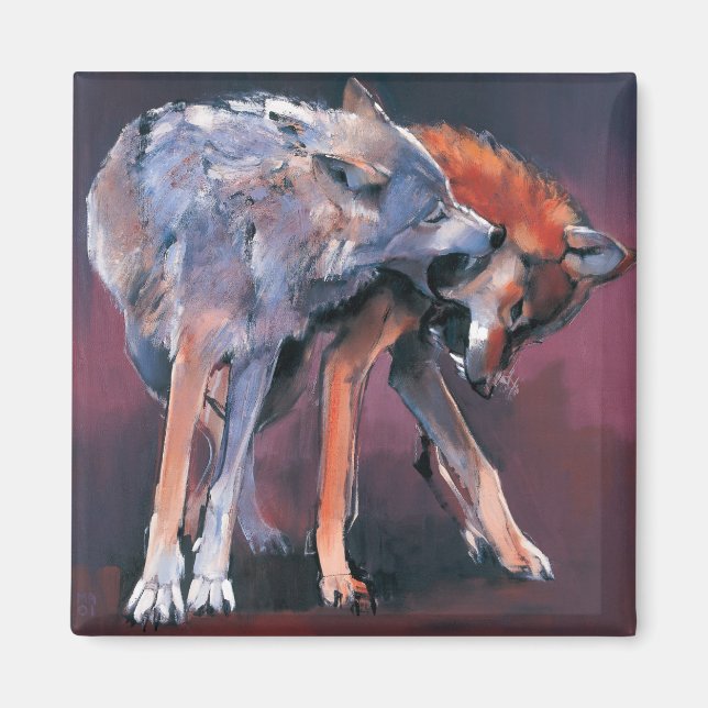 Aimant Deux loups 2001 (Devant)